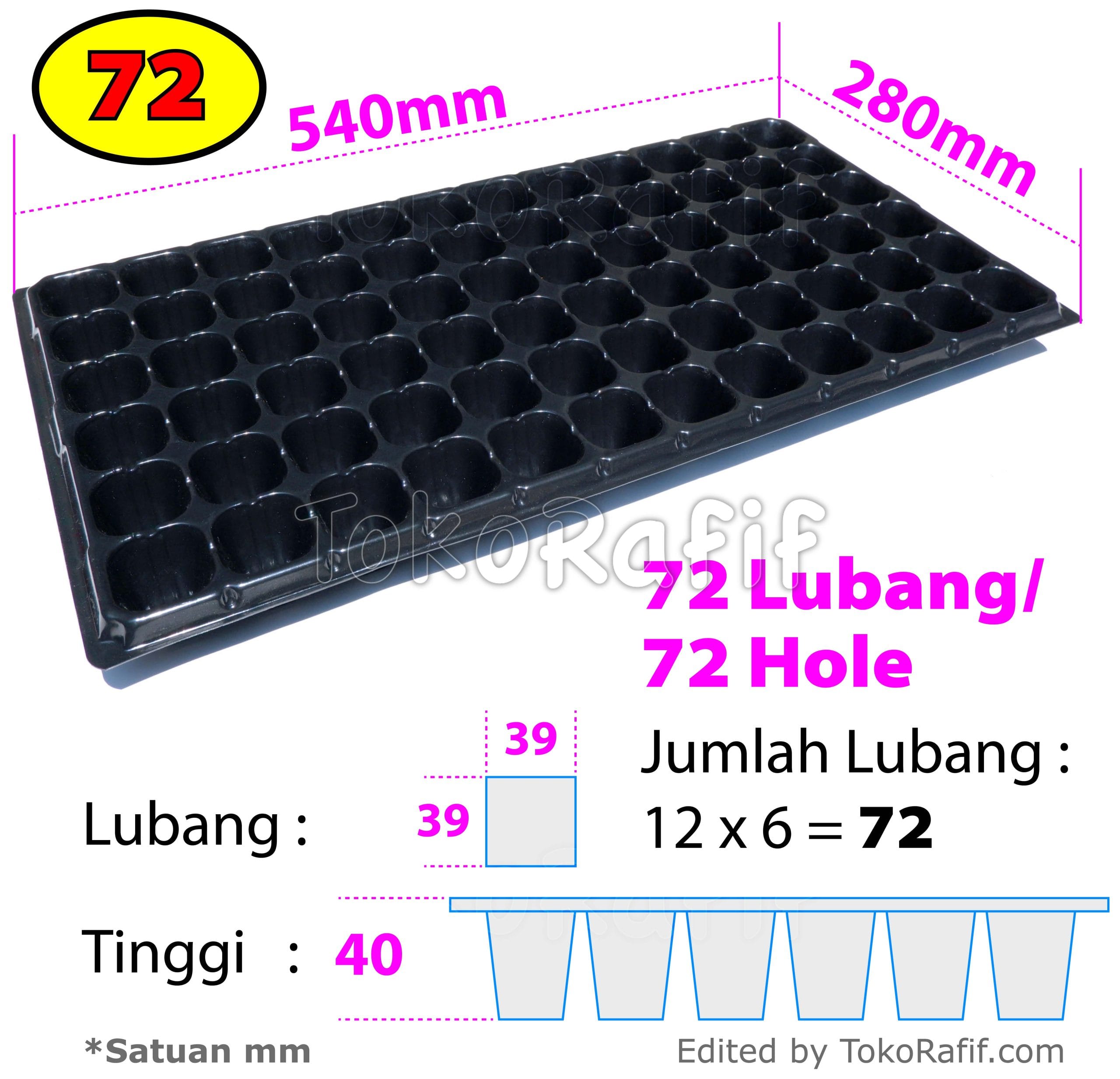 Tray Semai 72 Lubang