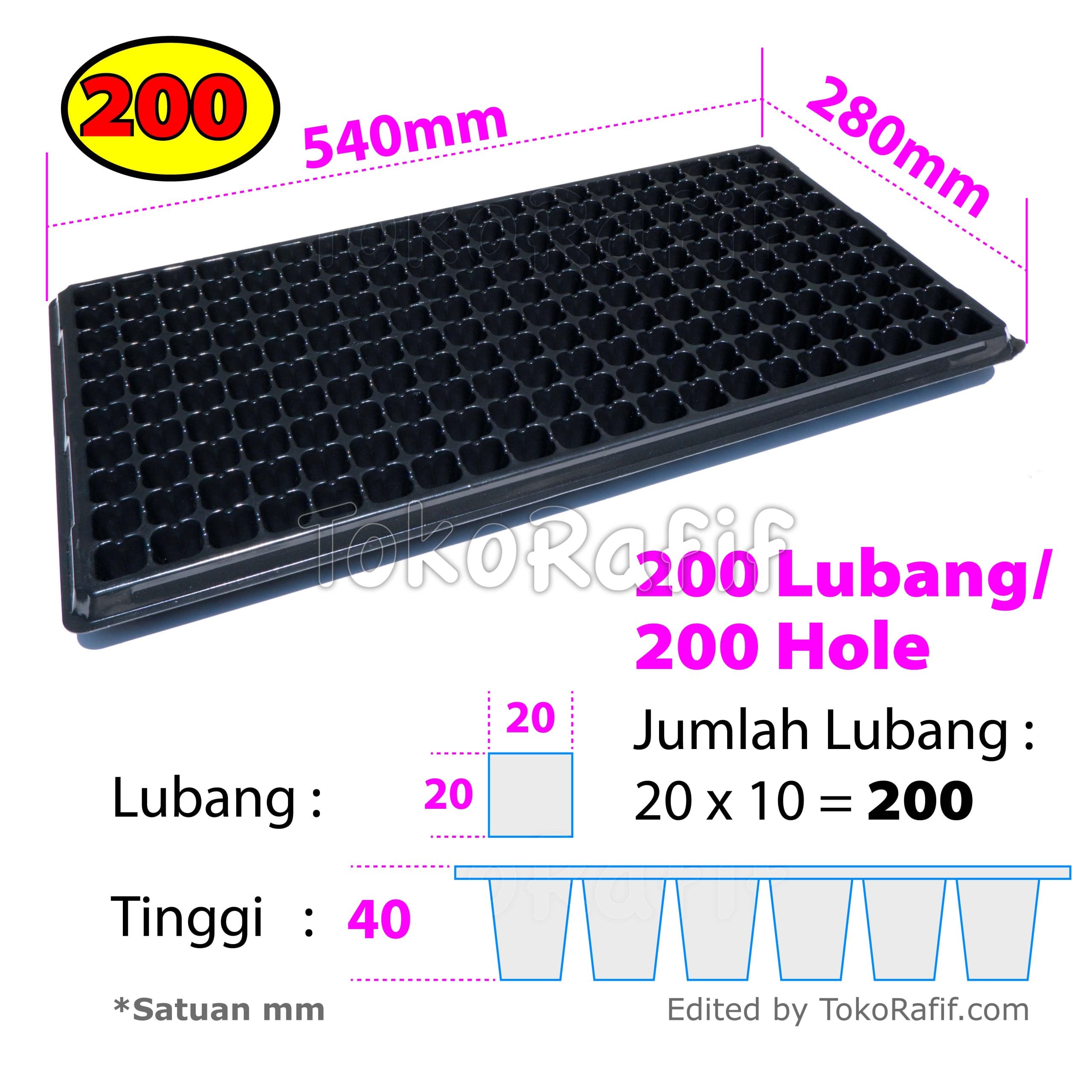 Tray Semai 200 Lubang