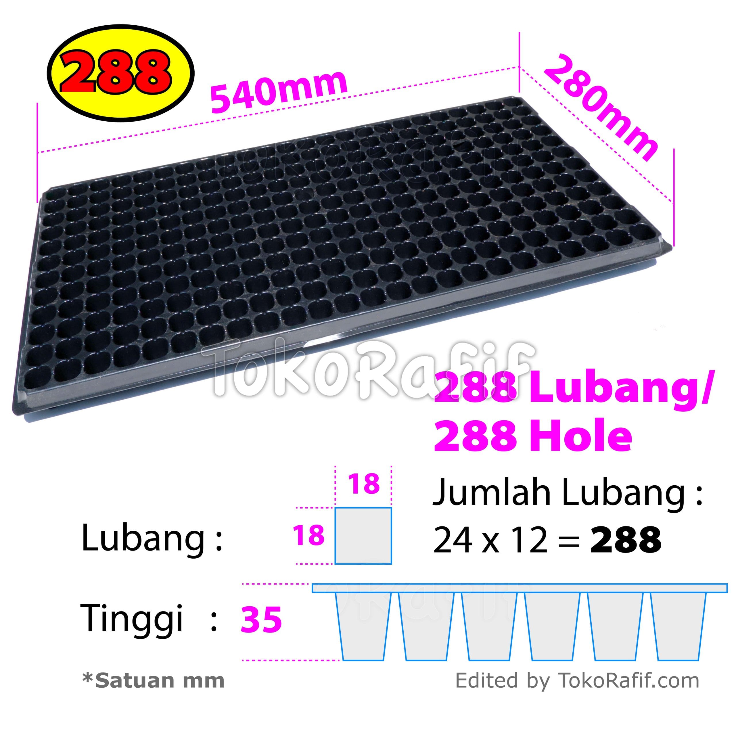 Tray Semai 288 Lubang