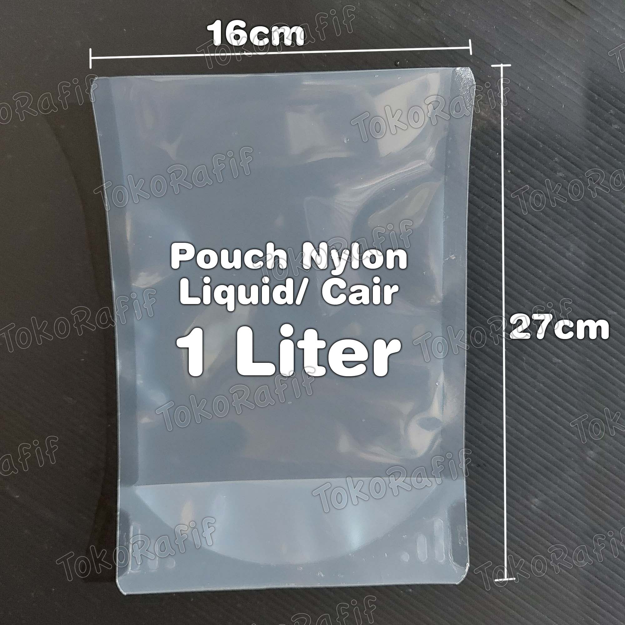 [50PCS]-Kemasan Pouch 1 Liter 16x27cm Liquid-Cairan Bahan Nylon Lldpe