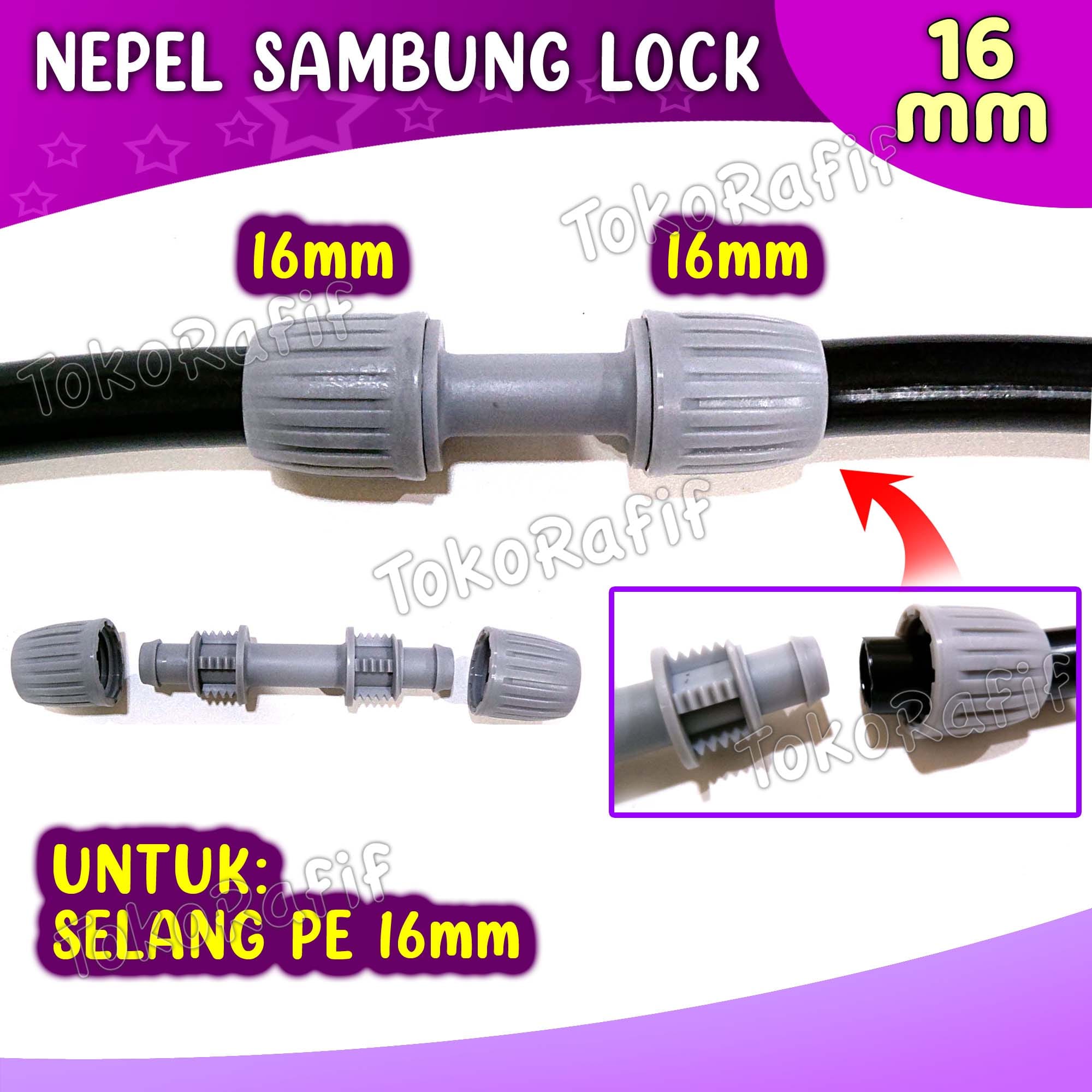 Nepel Sambung 16mm Lock