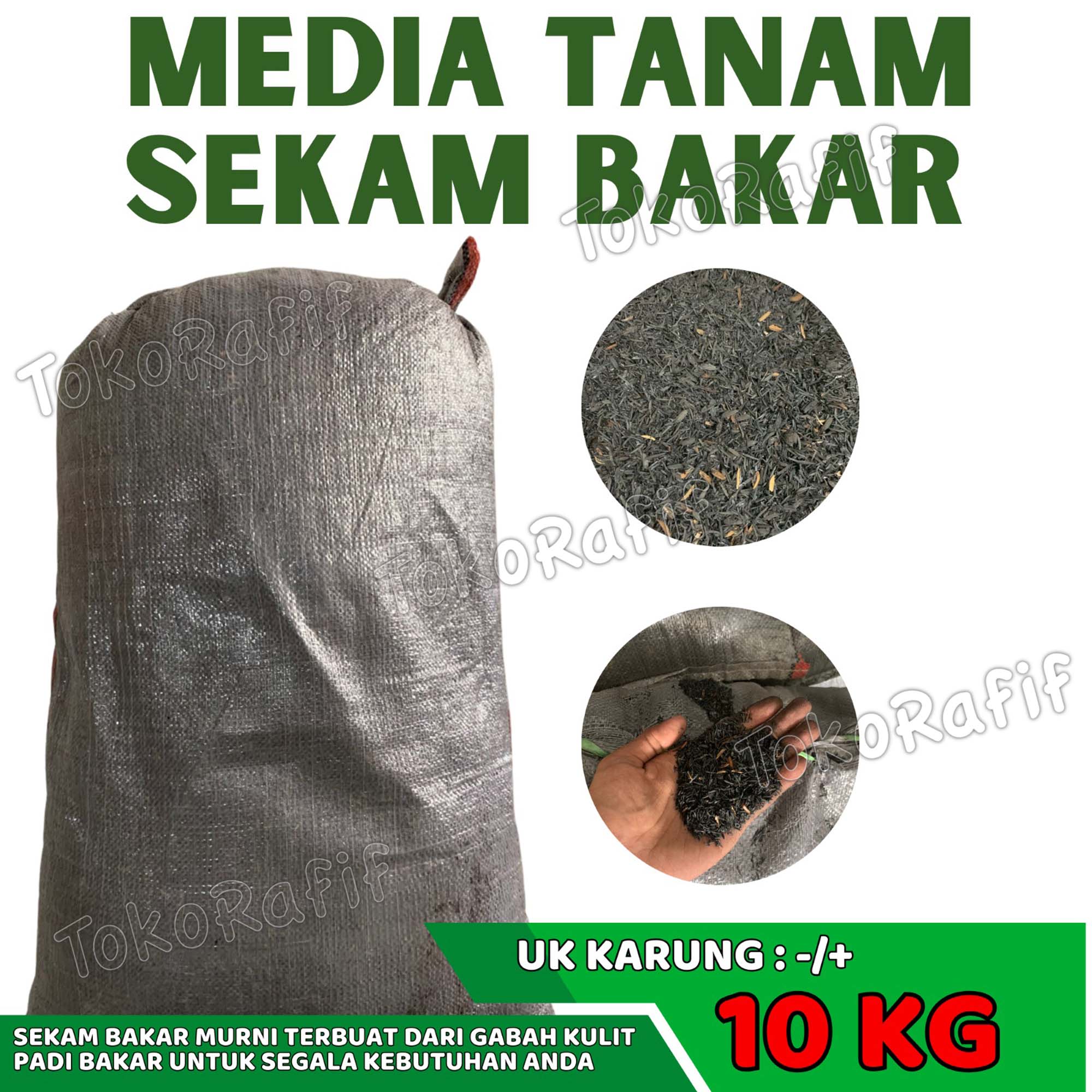 Sekam Bakar 1 Karung untuk media tanam
