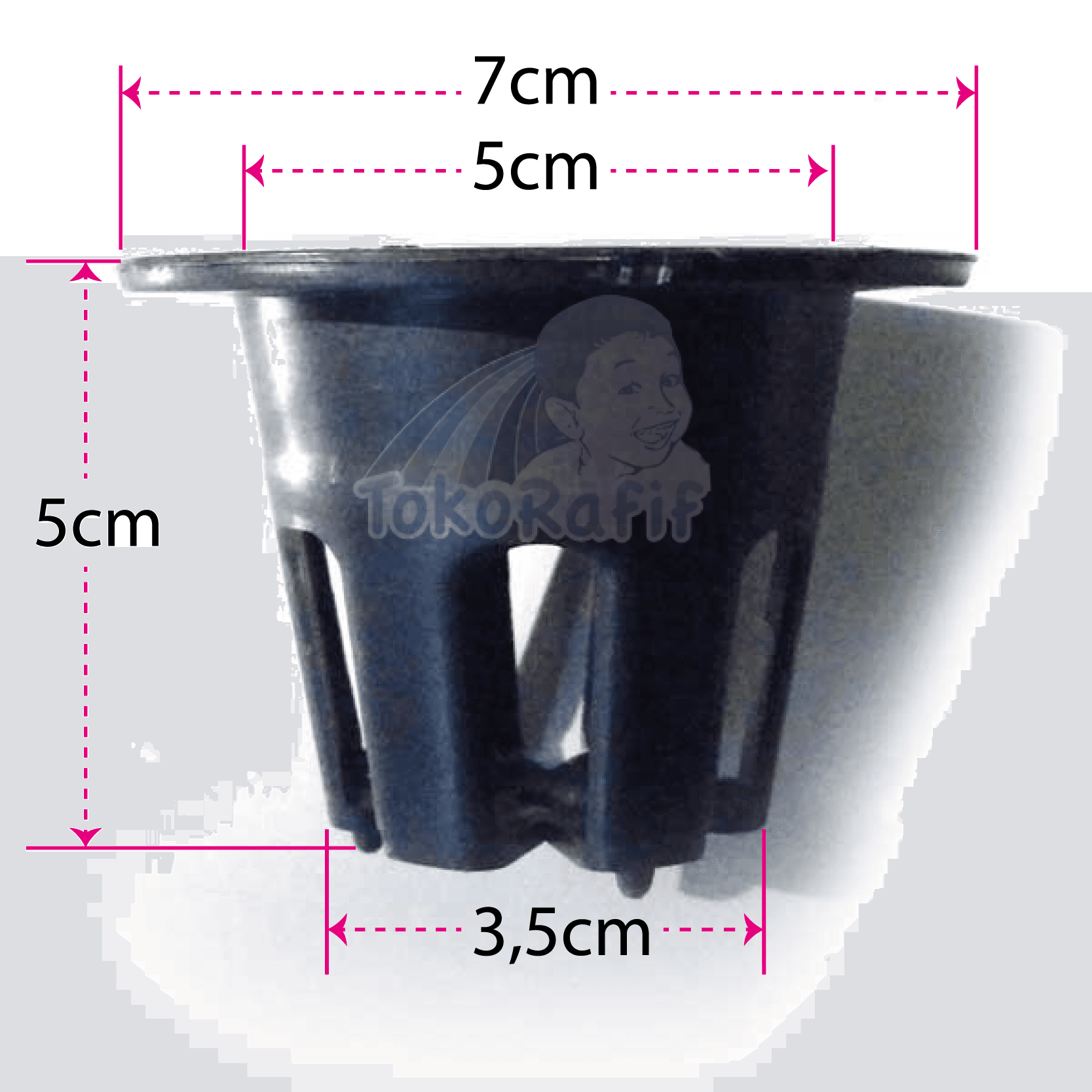 Netpot 5cm Lebar Hitam