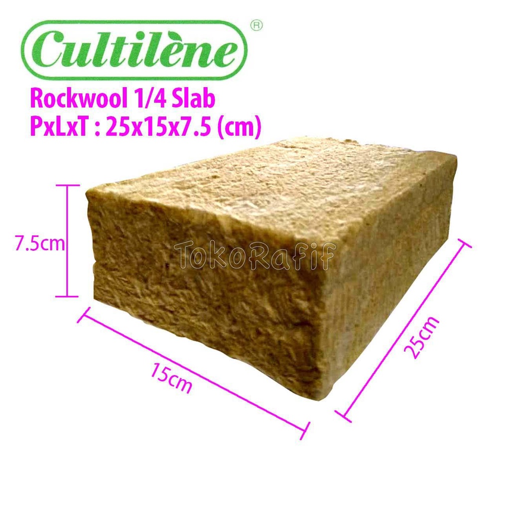 Rockwool 1/4 Slab Cultilene-Media tanam netral