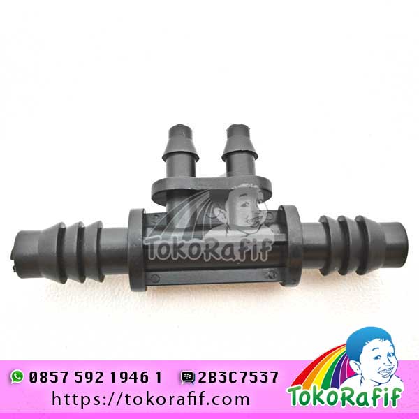 Nepel Tee 12x7mm Double irigasi sprayer 11x7mm