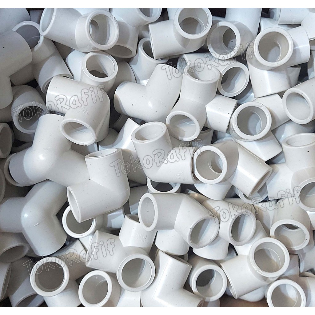 Fitting 3 Way, 1/2 inch putih GROSIR 1BOX isi 200pcs - 100pcs