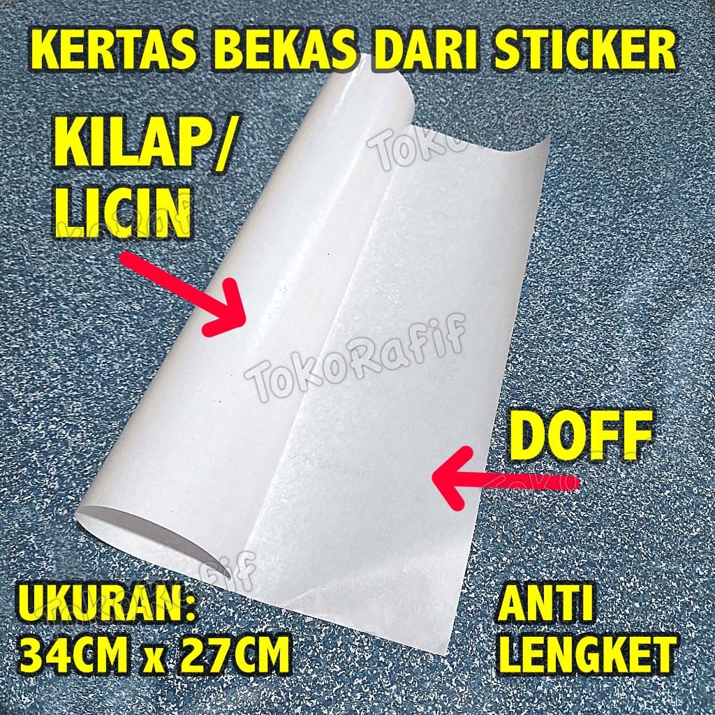 Kertas bungkus anti lengket bekas copotan sticker 1Kg