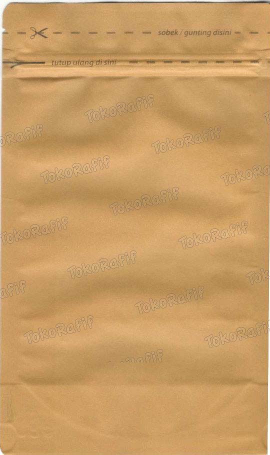 Isi 100PCS-Kemasan 250gr-13x20.5cm Standing Pouch Zipper AluFoil Kemasan Pouch Doff - Litho-Papper