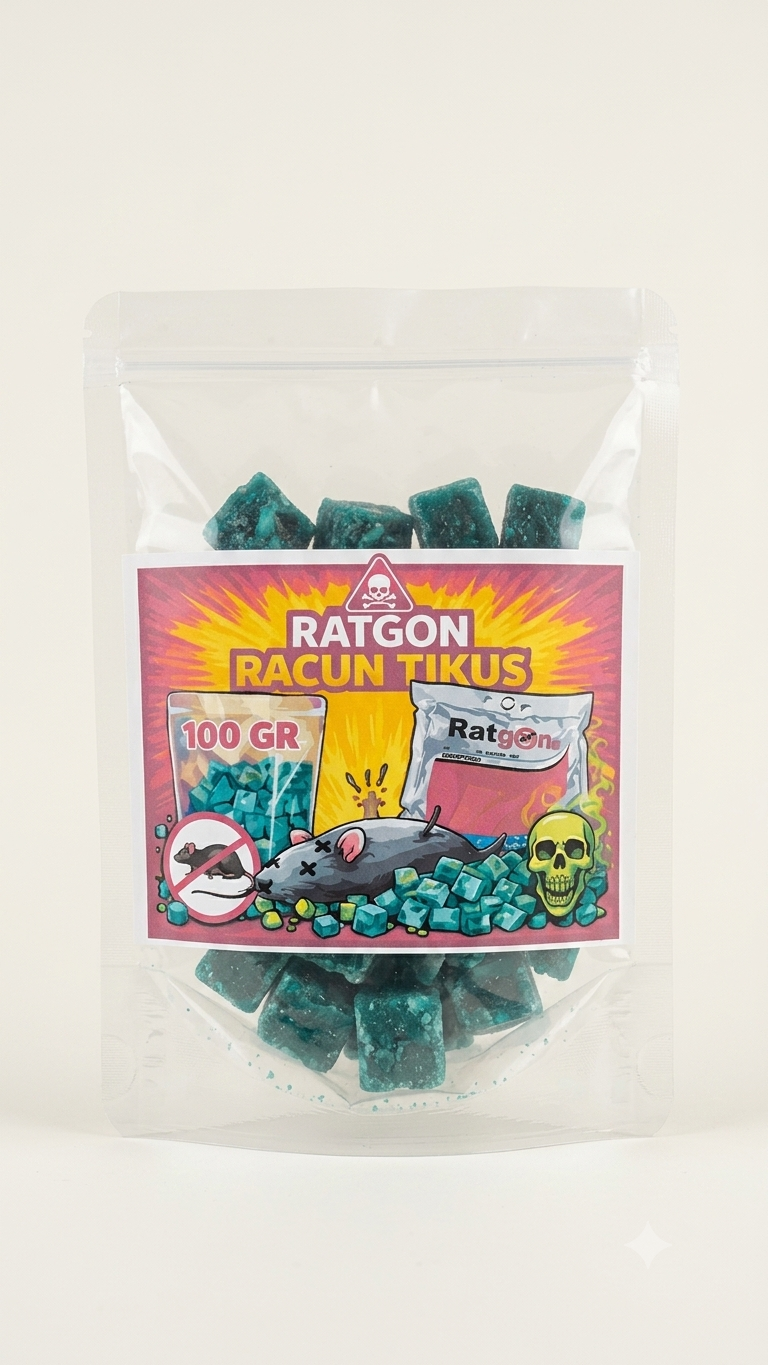 Racun Tikus merk Ratgon repack 100gr