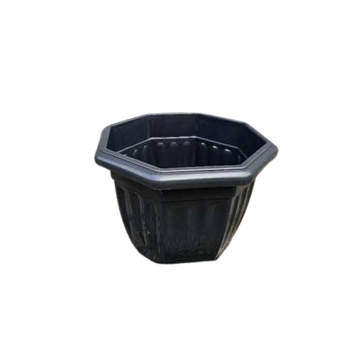 Pot Bunga hitam 35 Octagon