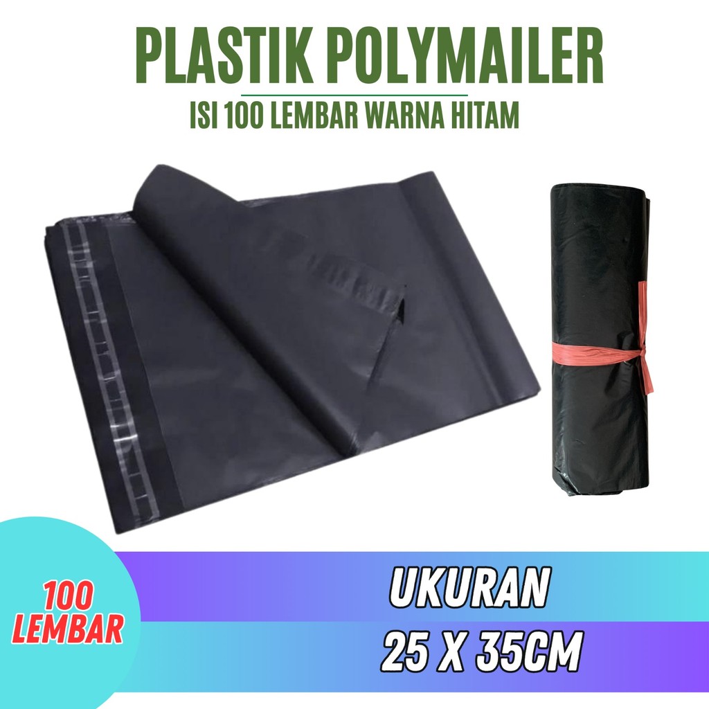 Polymailer Hitam 25x35