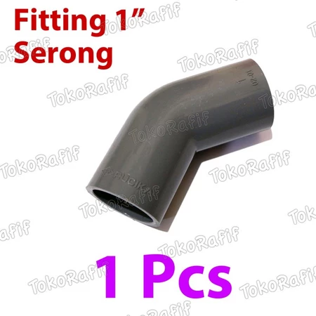Fitting Pipa PVC 1-inch, 3 Way, 4 Way, 5 Way, Knee, Tee - serong-45