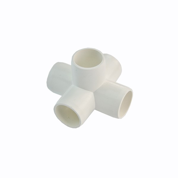 Fitting Pipa PVC 3/4 inch, 3-Way 4-Way 5-Way Cross Tee dan Knee Warna Putih - 5-way-3-4-inch