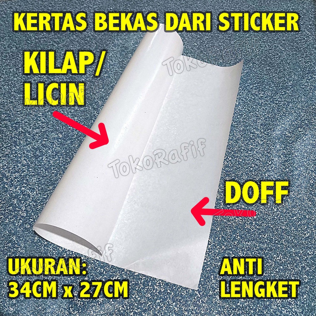 Kertas bungkus anti lengket bekas copotan sticker 1Kg