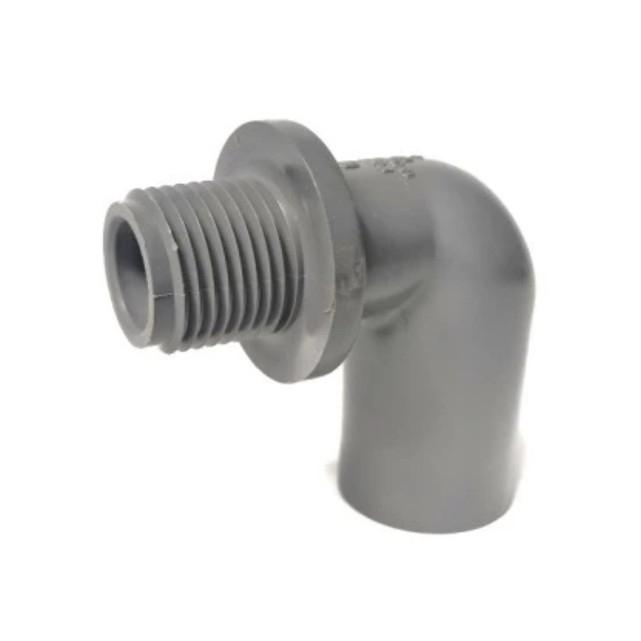 Knee Drat Luar 1 x 1 (inch) Elbow Abu-abu (1″ polos x 1" drat luar)