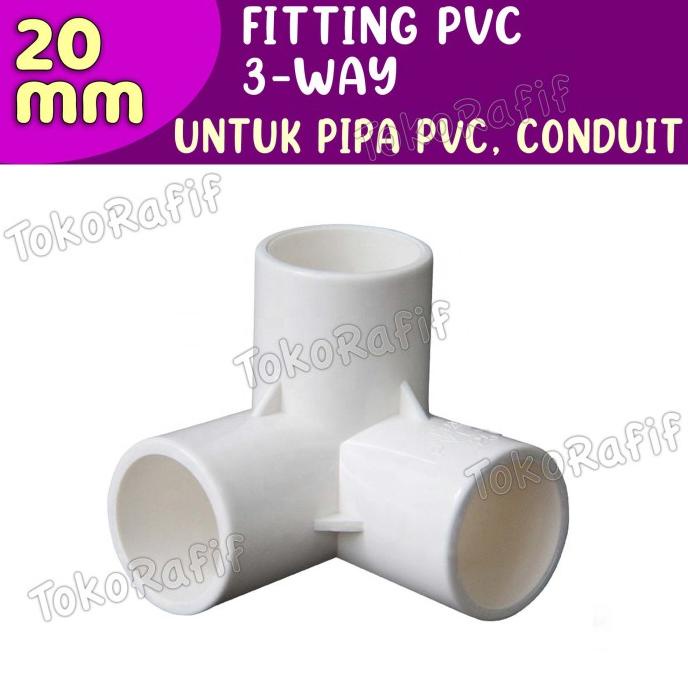 Fitting Pipa Conduit 20mm dan Pipa Listrik Boss - 3-way