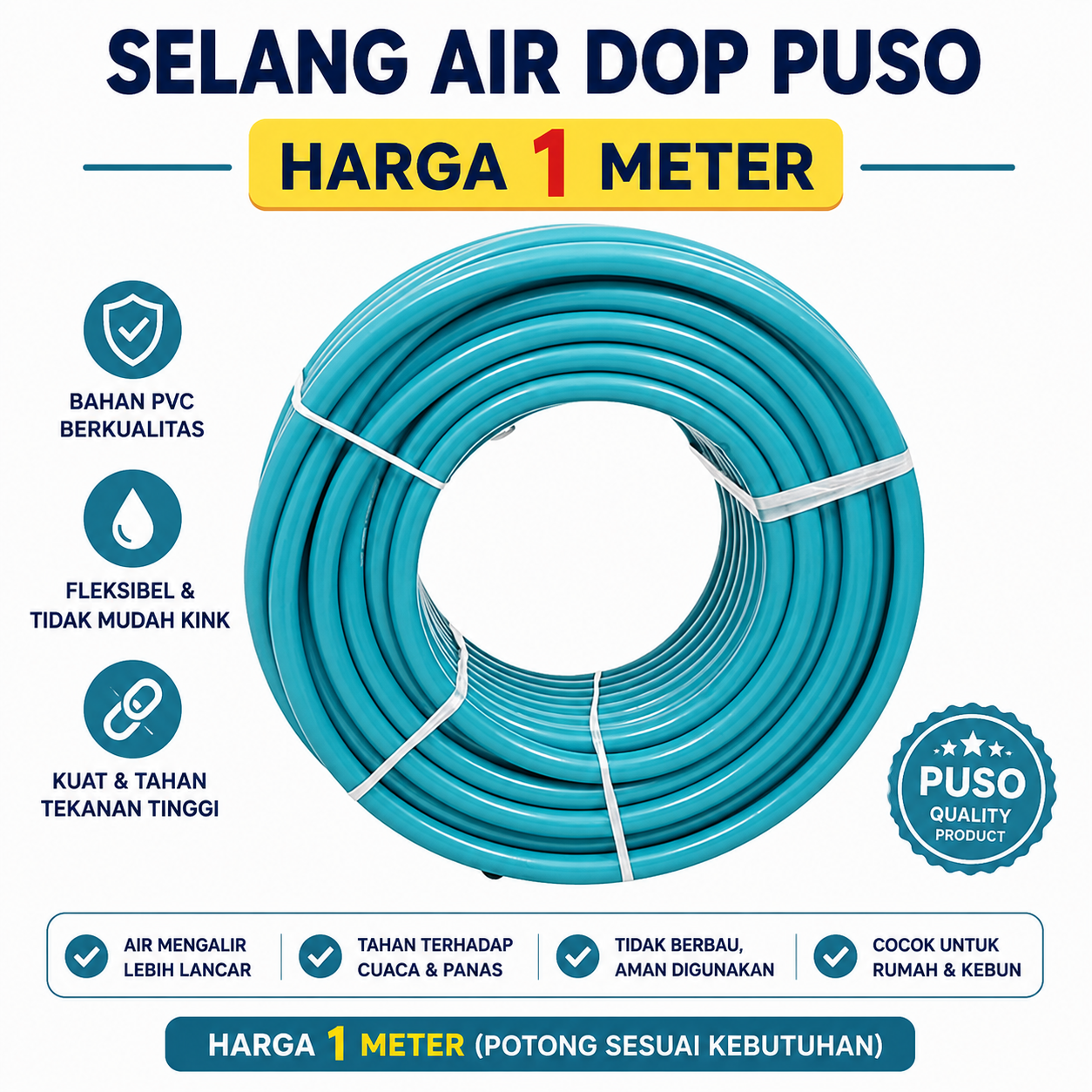 Selang air DOP PUSO 1/2 inch